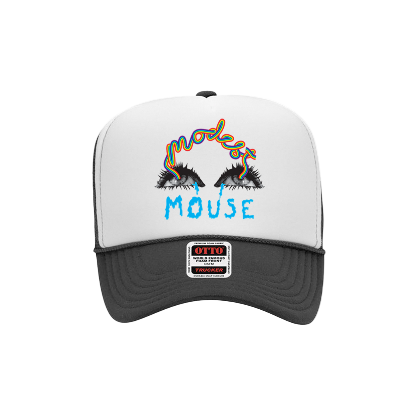 Rainbow Eyes Embroidered Foam Trucker