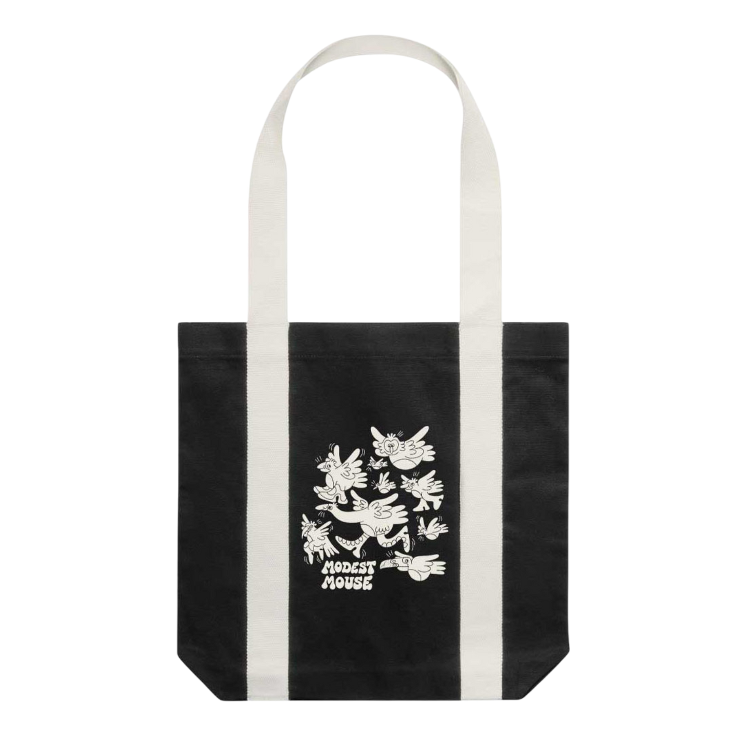 Flock of Birds Black & Cream Tote