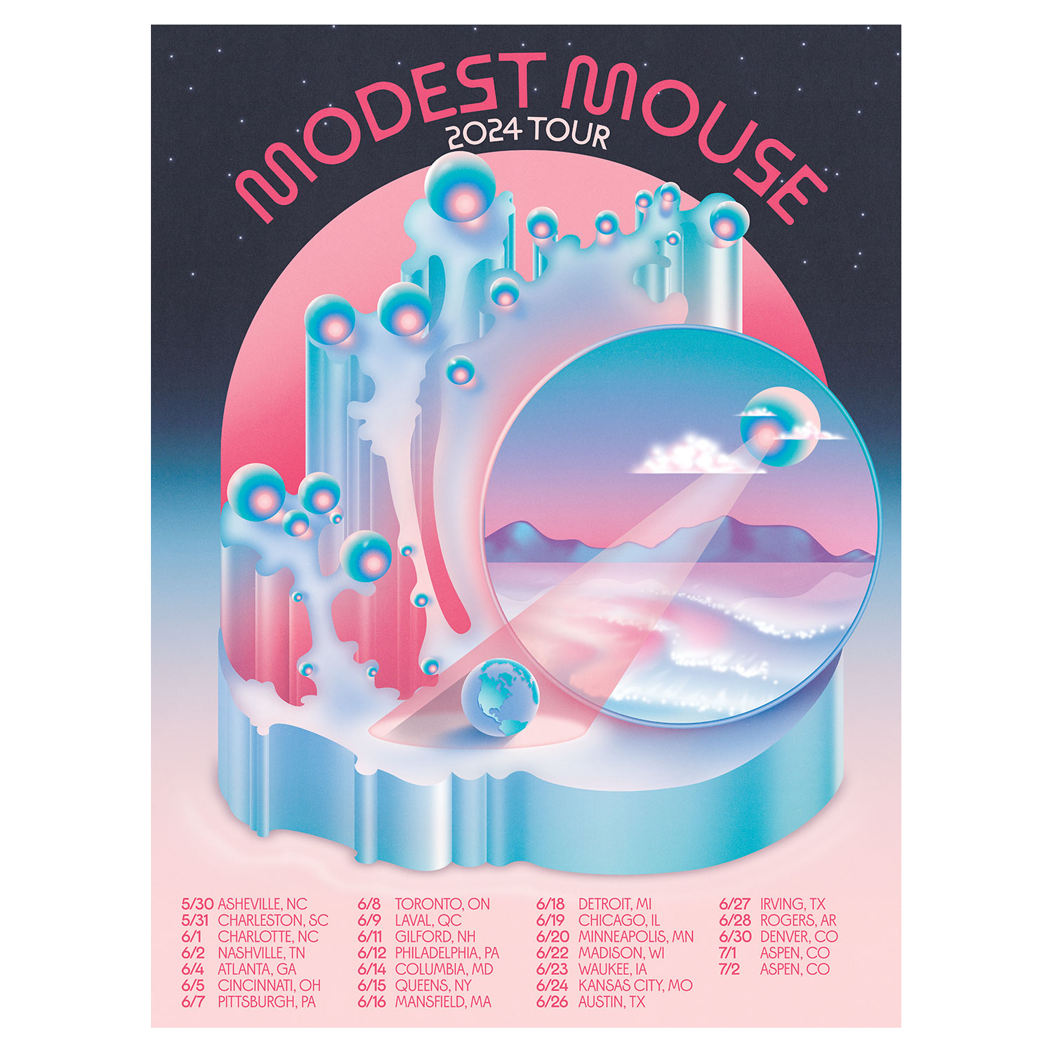 2024 Summer Tour Poster – Modest Mouse