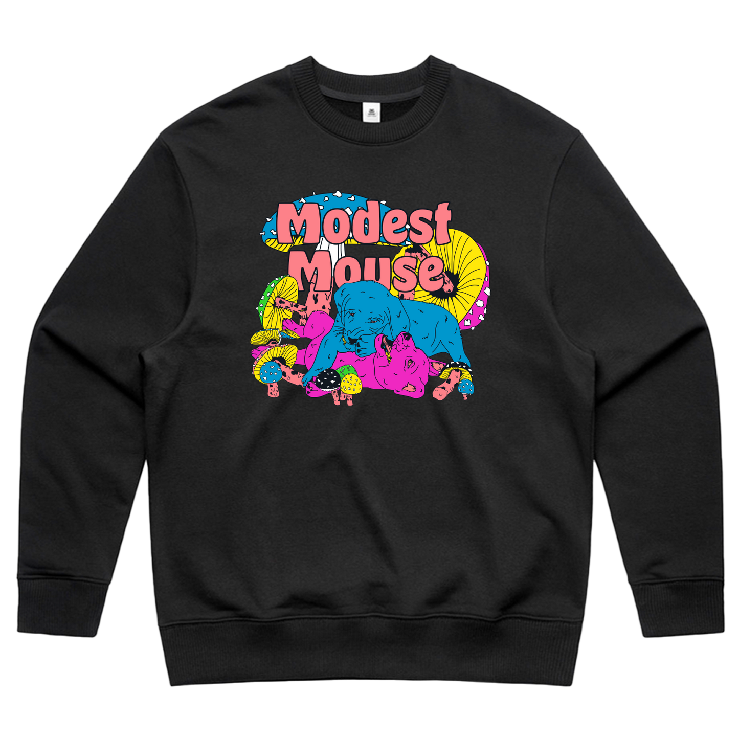 Puppy Pile Black Crewneck