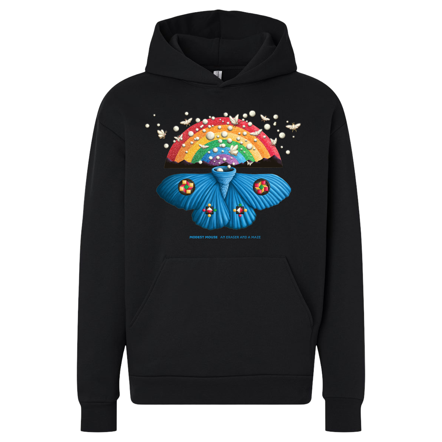 An Eraser And A Maze Rainbow Moth Hoodie – Modest Mouse