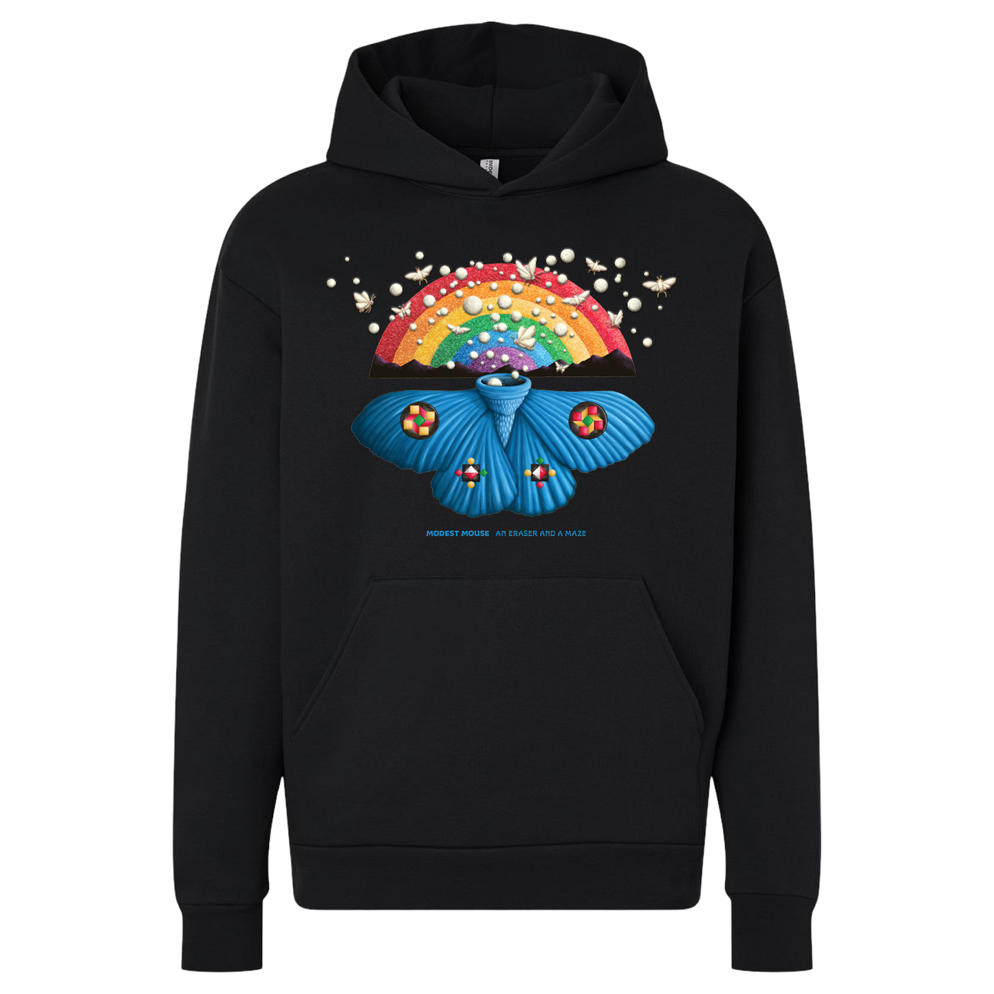An Eraser And A Maze Rainbow Moth Hoodie