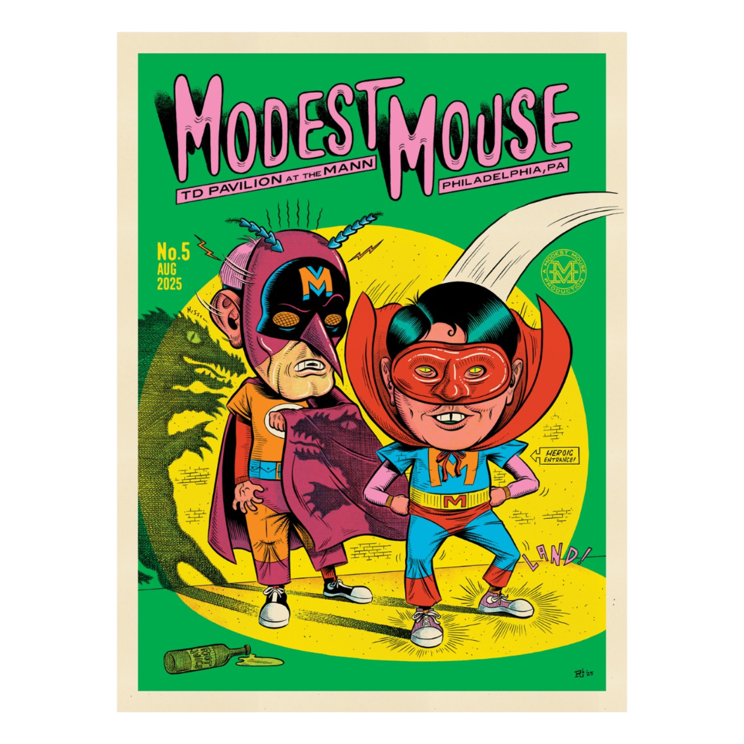 Philadelphia, PA 8/5/25 Show Poster – Modest Mouse