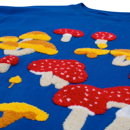 Mushroom Crewneck Sweatshirt (Blue)