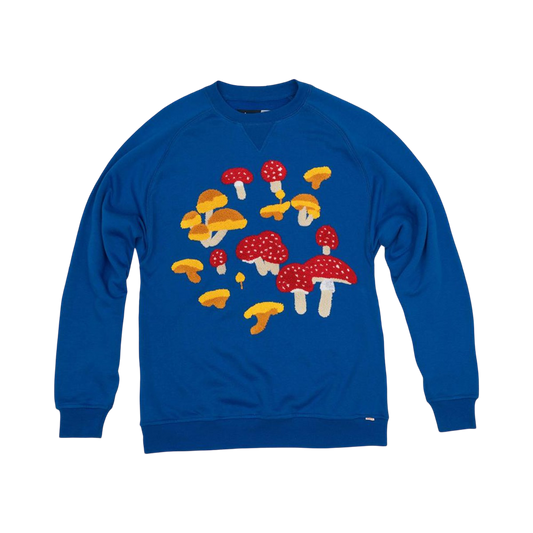 Mushroom Crewneck Sweatshirt (Blue)