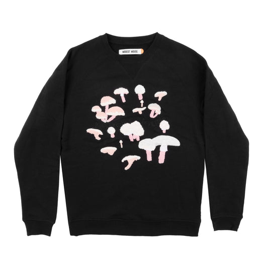 Mushroom Crewneck Black Pastel Variant