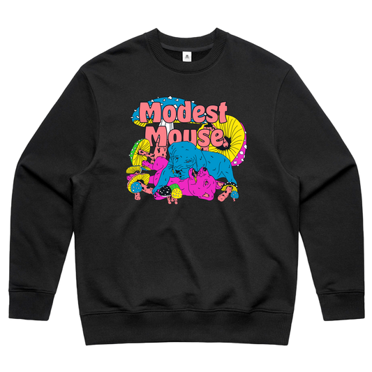 Puppy Pile Black Crewneck