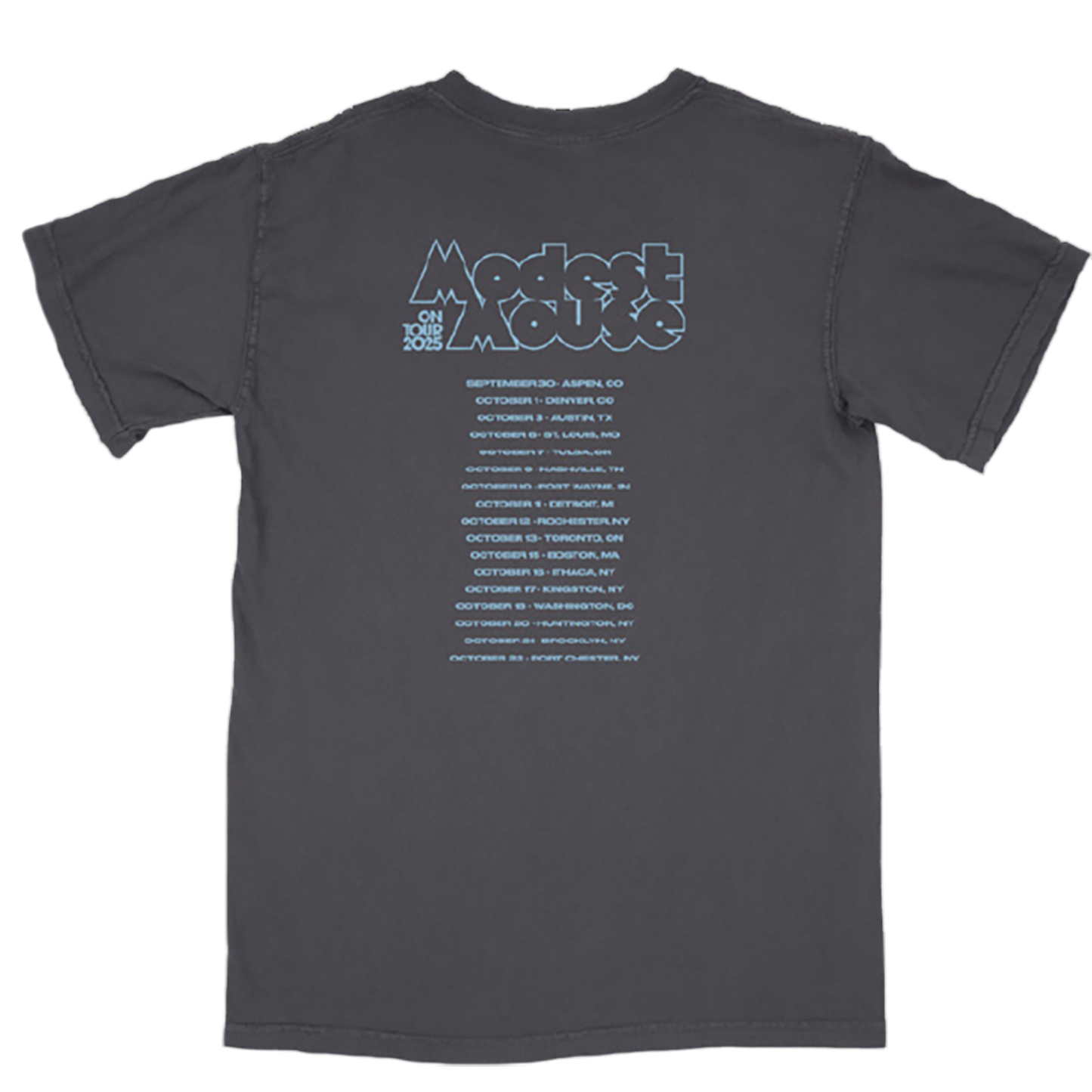 Modest Mouse x Built To Spill 2025 Graphite Tour Tee