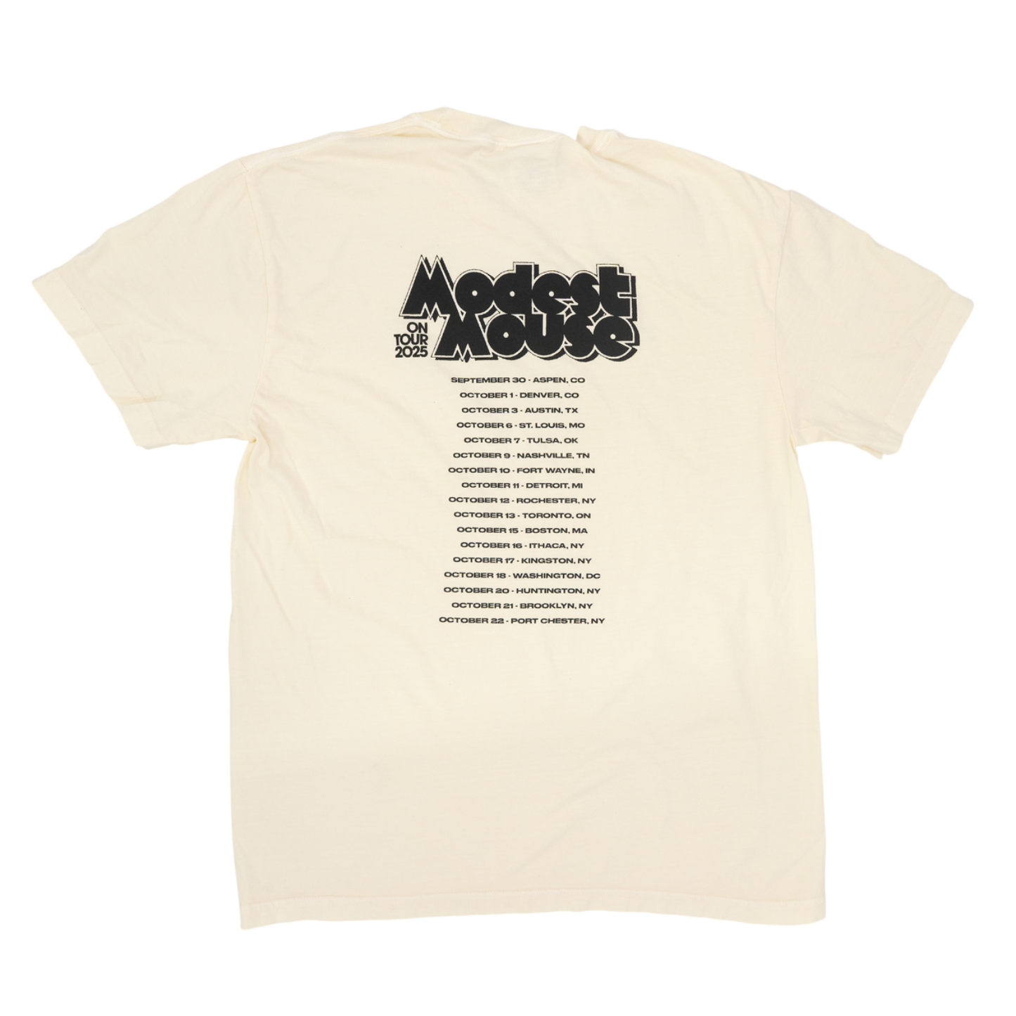 Modest Mouse x Built To Spill 2025 Ivory Tour Tee