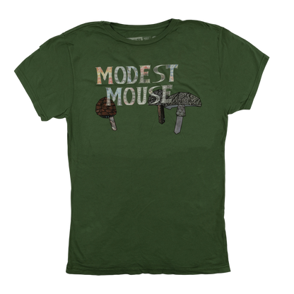 Vintage Green Geometric Mushroom Tee